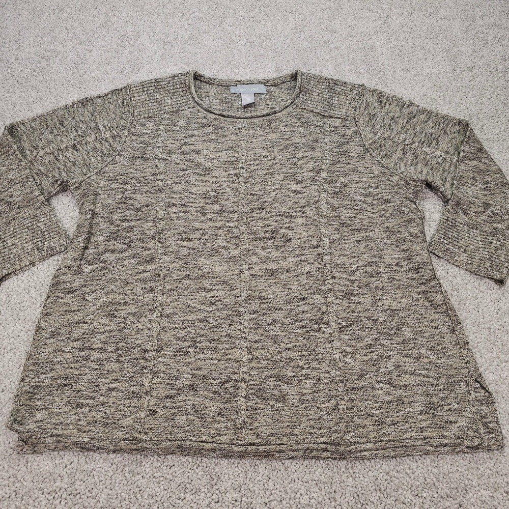 Modern Soul Women's 2X Marled Knit Sweater 3/4 Sleeve Tunic Top NWOT
